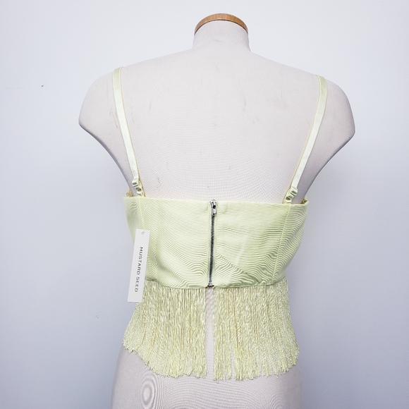 MUSTARD SEED |NWT Yellow Fringe Bralette Crop Top - Picture 3 of 6